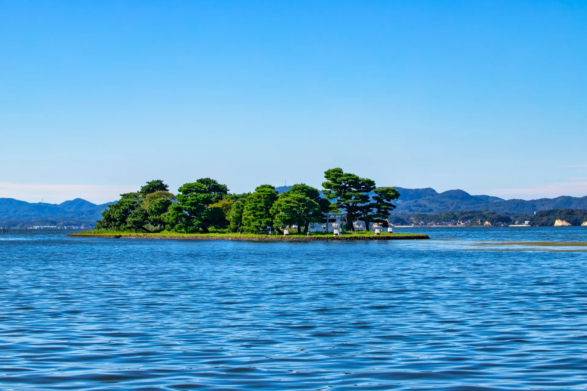 島根県松江市の宍道湖の風景